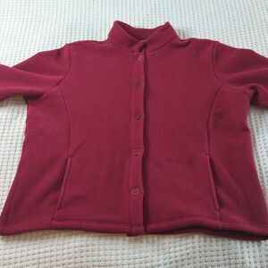 LL bean button front fleece Polartec jacket size XL